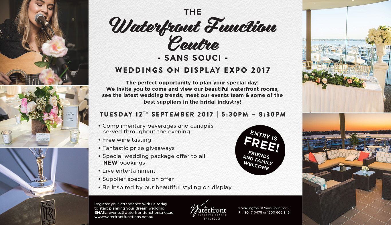 Weddings on Display 2017 Waterfront Function Centre Sans Souci